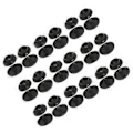 Miniatyrbilde 2 av 3: 100 Sett T5 Plastknapper Trykknapper Syfeste Klesutstyr Knappesett (Svart)