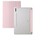 Miniatyrbillede 1 af 5: 3-lags Klar Akryl Læder Etui til Samsung Galaxy Tab S9 Ultra/S8 Ultra (Pink)