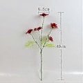 Miniatyrbillede 3 af 5: 10 stk. 5 Hoveder Realistisk Levende Kunstig Blomst Krysantemum Falsk Blomsterbuket Hjem Kunst Dekoration Scene Layout (Vinrød)