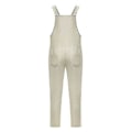 Miniatyrbillede 3 af 4: Dame Spring Sommer Casual Løse Lange Bib Bukser Jumpsuits Baggy Bomuld Linned Look Rompers Overalls Bukser Plus Size (M Grå Hvid)