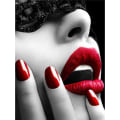 Miniatyrbillede 1 af 5: 30 x 40 cm ,fille de maquillage abstrait Diamond Painting Brode