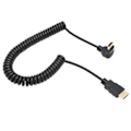 Miniatyrbillede 1 af 5: 90 Grader Op Vinklet HD Multimedia Interface Han til Han Forlænger Spiral Kabel til Computer/TV