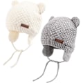 Miniatyrbillede 1 af 5: （L, 6-12 måneder）Baby Hat Sød Bjørn Toddler Ørevarmer Hue Varm til