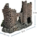 Miniatyrbilde 2 av 5: Akvariedekorasjon i harpiks - Fiskegjemmested i form av et gammelt slott