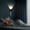Miniatyrbillede 5 af 5: Væglampe til indendørs brug, varmt lys, sort LED-væglampe justerbar