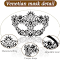 Miniatyrbild 4 av 5: Metallmask Vacker Bekväm Delikat Passform Ansikte Varg Kvinna Mask för Fest Karneval Kväll，gi