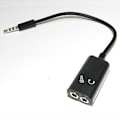 Pikkukuva 2 / 4: 3,5 mm:n audio-kuulokemikrofonin Y-jakokaapelisovitin mikrofonin kuulokejakaja ( )