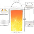 Miniatyrbillede 2 af 5: LED Natlampe LED Koldt Lys med Fjernbetjening USB Genopladelig, Blinkende LED Flammeeffekt