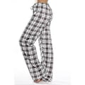 Pikkukuva 2 / 4: Naisten pyjamahousut taskuilla, pehmeät flanelliruudullinen pyjamahousut Z (M harmaa)