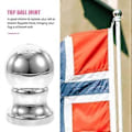 Miniatyrbild 4 av 4: Flaggstångsknopp Kula Flaggstångskula Toppdekoration Flaggstång Topp Ersättning