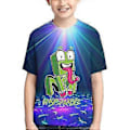 Miniatyrbild 1 av 2: Barn Pojkar Flickor Unspeakable 3D-tryckta Kortärmade T-shirts Tecknade Rundhalsade Toppar Tee (15-16 År A)
