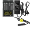 Miniatyrbild 1 av 2: lii-600 LCD 4-fack LCD-batteriladdare Oberoende LCD-display Laddningsurladdningsläge（165mm (längd)