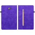 Miniatyrbillede 2 af 5: Lynlås Læder Tablet Etui Til Samsung Galaxy Tab A 10.1 2016/T580/T585 (Lilla)