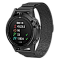 Miniatyrbillede 1 af 5: Til Garmin Fenix 5X Rustfrit Stål Metal Urrem (Sort)