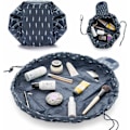 Miniatyrbillede 3 af 5: Toilettaske, Quick Make-Up Makeup Bag Toilettaske med snøre (Navy Feathers)