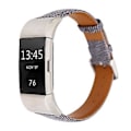 Miniatyrbillede 2 af 5: Læderarmbånd til Fitbit Charge 2 (Sort)