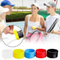 Miniatyrbilde 2 av 5: 4 stk Tennis Racket Grip Fix Ringer Myke Silikon Elastiske Racket Håndtak Gummiring Sportsutstyr (Macaron Pulver)