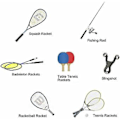 Miniatyrbillede 2 af 5: Racketgreb, Anti-Slip Absorberende Racketgreb, til Tennis, Fiskeri, Badminton, Squash (8 stk)