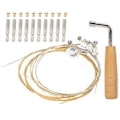 Miniatyrbillede 1 af 4: 1 Sæt Holdbare Metal Lyre Strenge Lyre Udskiftning Lyre Strengesøm Lyre Stemmenøgle