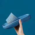 Miniatyrbillede 2 af 3: Tykke Platform Badeværelse Hjemmesko Kvinder Mode Blød Sål Eva Indendørs Slides Kvinder Sandaler 2022 Sommer Anti-slip (44-45 Blå)