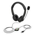 Miniatyrbilde 4 av 5: USB Headset m/støyreduserende mikrofon, datamaskin-hodetelefoner for bærbar PC, kundesenter ( )