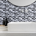Pikkukuva 3 / 4: WC vedenpitävä tausta koristeellinen tarra mosaiikki itseliimautuva seinä