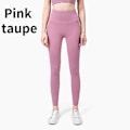 Pikkukuva 4 / 4: Korkeavyötäröiset Naked Feeling -legginsit, push-up, urheilu, naiset, fitness, juoksu, joogapöksyt, energisoiva saumaton leggins, kuntosali, tyttöjen leggins (M vaaleanpunainen beige)