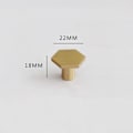Miniatyrbillede 5 af 5: Sæt med 10 stk. 22 * 18mm, børstet messing moderne skabsknopper, d
