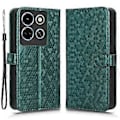 Miniatyrbillede 1 af 5: Til Infinix Note 30 4G Punktpræget PU Læder Stativ Etui Pengepung Telefon Cover (Style E)
