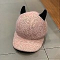 Miniatyrbild 5 av 5: Fashionabla Söta Horn Basebollkeps Stickad Basebollkeps Vilda Utomhussporter i Kallt Väder Utomhusaktiviteter Skidåkning Vandring Khaki(Khaki)
