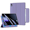 Miniatyrbillede 1 af 5: For Oppo Pad PU Læder Tri-fold Stativ Tablet Etui Magnetisk Absorption Beskyttende Cover (Style D)