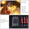 Miniatyrbillede 4 af 5: (Varm Hvid) LED Lyskæde Jule Snefnug Lys Batteri