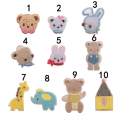 Miniatyrbild 3 av 3: Animal Iron-On Patches 10-pack Broderade lappar för byxor