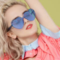 Miniatyrbilde 2 av 5: Oversized Rimless Solbriller All-in-One Hjertebriller Fargede Sol*