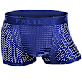 Pikkukuva 1 / 5: Fianao Ultra Thin Solid Color Breathable Mesh U Convex Boxers Alushortsit Miesten Alusvaatteet (XL Tummansininen)