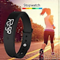 Miniatyrbild 4 av 5: V9 Kroppstemperaturmätare Termometer Vibrationslarm Armband Smart Armband (Lila)
