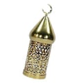 Miniatyrbilde 2 av 5: Lyslykt Ramadan Dekor Midtpunkt Ornamentert Praktisk Dekorativ Lysestake Lampe for Arrangementer Veranda Innendørs Utendørs (S Venstrevendt måne)