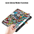 Pikkukuva 5 / 5: Älykäs nahkainen tabletin suojakotelo Samsung Galaxy Tab A9 Plusille (Graffiti)