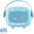 (Blå) Barnväckarklocka, LED Digital Växarklocka, Wake Up Light & N
