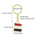 Miniatyrbillede 3 af 5: Bærbar Nøglering Rustfrit Stål Kort Nøglering til Kvinder Mænd Egypten Kort Flag Form Nøglering Etnisk Stil Flag Form Nøglering( )