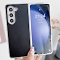 Pikkukuva 1 / 5: Metallipinnoitettu PU-kotelo Samsung Galaxy Z Fold4 5G:lle (Musta)