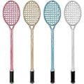 Miniatyrbilde 3 av 4: Pakke med 12 søte tennisracketformede papp- og/eller dekorative gelpenner (sort - 0,5 mm spiss)