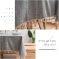 Pikkukuva 3 / 5: Nappe Carrée Nappe (Gris Mode, Carré, 140 x 140 cm)Coton et Li