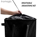 Miniatyrbilde 4 av 5: 45L Vaskeromkurver med håndtak (Svart), Foldbar Tynn Vaskeromkurv