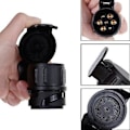 Miniatyrbilde 2 av 5: Tilhengeradapterkontakt, 13/7 Vanntett Tilhengerfestepluggadapter 13-polet til 7-polet for Biltilhenger til 13-polet Bil Lastebil Adapterkontakt