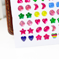 Miniatyrbillede 4 af 5: Børneklæbende Øreringe 3D Ædelstene Stickers Glitter Krystal Sticker Øre