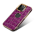 Miniatyrbillede 3 af 5: Denior Krokodille-Tekstureret PU-Etui til iPhone 12 Pro Max (Lilla)