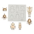 Miniatyrbillede 4 af 5: 6 cellers chokoladeform robotformet chokolade slikforme bagegadgets