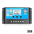 Pikkukuva 1 / 5: 60A/50A/40A/30A/20A/10A Aurinkoenergian Latausohjain Automaattinen PWM-Ohjaimet LCD-Näyttö Kaksi USB-Lähtöä (Sininen)