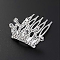 Miniatyrbillede 3 af 3: 12 stk. Børns Små Krone Hårkamme Mode Rhinestone Hårbørste Pandebånd Hårtilbehør (2 Mønstre Hver 6 stk)